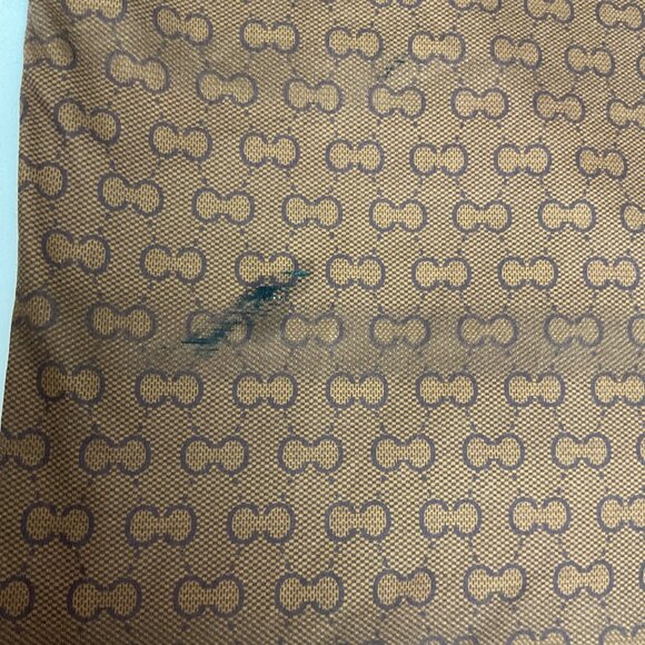 Designer-Inspired Pavini Brown Polo Shirt With Monogram Pattern & Contrast Colla - Picture 7 of 8